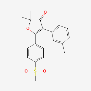 2,2-Dimethyl-5-(4-(methylsulfonyl)phenyl)-4-m-tolylfuran-3(2h)-one