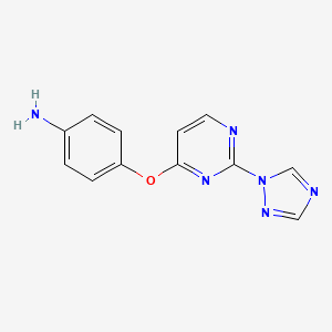 4-[2-(1,2,4-Triazol-1-yl)pyrimidin-4-yl]oxyaniline