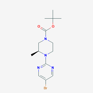 molecular formula C14H21BrN4O2 B1396720 (S)-叔丁基 4-(5-溴嘧啶-2-基)-3-甲基哌嗪-1-羧酸酯 CAS No. 1272973-71-3