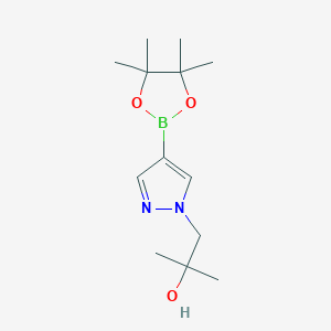 molecular formula C13H23BN2O3 B1396723 2-甲基-1-(4-(4,4,5,5-四甲基-1,3,2-二氧杂硼环-2-基)-1H-吡唑-1-基)丙烷-2-醇 CAS No. 1082503-77-2