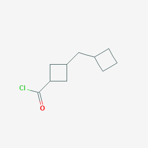 3-(Cyclobutylmethyl)cyclobutane-1-carbonyl chloride