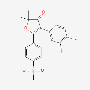 4-(3,4-difluorophenyl)-2,2-dimethyl-5-(4-(methylsulfonyl)phenyl)furan-3(2H)-one