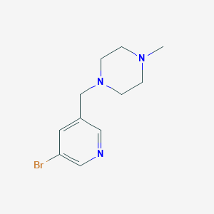 molecular formula C11H16BrN3 B1396724 1-((5-溴吡啶-3-基)甲基)-4-甲基哌嗪 CAS No. 1160924-36-6