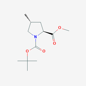 molecular formula C12H21NO4 B1396726 甲基 (2S,4R)-1-Boc-4-甲基吡咯烷-2-羧酸酯 CAS No. 138512-74-0