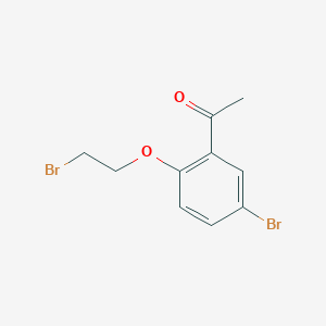 molecular formula C10H10Br2O2 B1396727 1-(5-溴-2-(2-溴乙氧基)苯基)乙酮 CAS No. 1189816-63-4