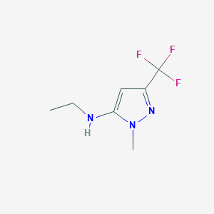 molecular formula C7H10F3N3 B13967270 N-ethyl-1-methyl-3-(trifluoromethyl)-1H-pyrazol-5-amine 