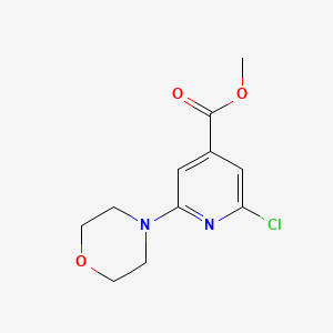 molecular formula C11H13ClN2O3 B1396728 Methyl 2-chloro-6-morpholin-4-ylisonicotinate CAS No. 1201675-09-3