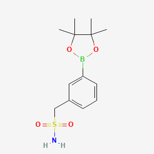 molecular formula C13H20BNO4S B1396735 1-[3-(4,4,5,5-Tetramethyl-1,3,2-dioxaborolan-2-yl)phenyl]methanesulfonamide CAS No. 1059171-45-7