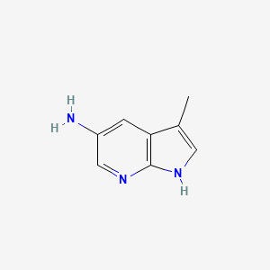 molecular formula C8H9N3 B1396736 3-甲基-1H-吡咯并[2,3-B]吡啶-5-胺 CAS No. 1289082-81-0