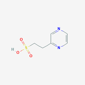 molecular formula C6H8N2O3S B13967383 2-(Pyrazin-2-yl)ethane-1-sulfonic acid CAS No. 781571-86-6