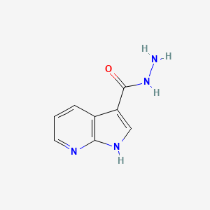 molecular formula C8H8N4O B1396744 1H-pyrrolo[2,3-b]pyridine-3-carbohydrazide CAS No. 310887-39-9