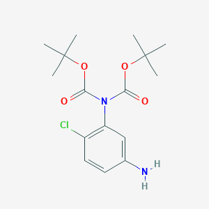 molecular formula C16H23ClN2O4 B1396747 3-N,N-DiBoc 4-chloro-benzene-1,3-diamine CAS No. 1204809-94-8