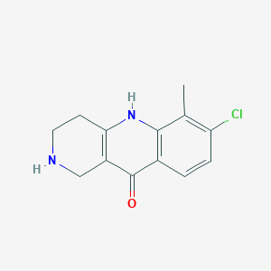 molecular formula C13H13ClN2O B1396753 7-氯-6-甲基-1,3,4,5-四氢苯并[b]-1,6-萘啶-10(2H)-酮 CAS No. 1338658-76-6