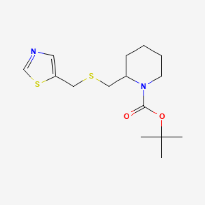 2-(Thiazol-5-ylmethylsulfanylmethyl)-piperidine-1-carboxylic acid tert-butyl ester