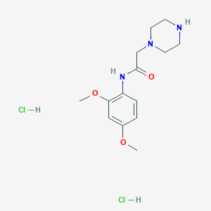 molecular formula C14H23Cl2N3O3 B1396761 N-(2,4-二甲氧基苯基)-2-哌嗪-1-基乙酰胺二盐酸盐 CAS No. 1257854-89-9