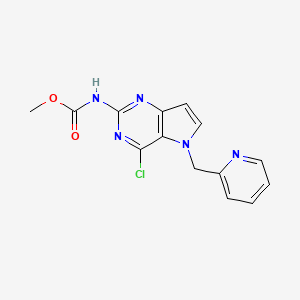 Methyl (4-chloro-5-(pyridin-2-ylmethyl)-5H-pyrrolo[3,2-D]pyrimidin-2-YL)carbamate