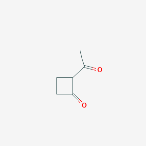 molecular formula C6H8O2 B13967651 2-Acetylcyclobutan-1-one CAS No. 80706-72-5