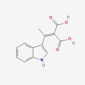 molecular formula C13H11NO4 B1396767 2-[1-(1H-吲哚-3-基)乙烯基]丙二酸 CAS No. 1332531-33-5