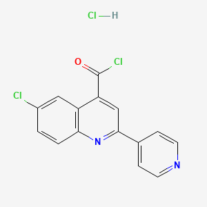 B1396770 6-Chloro-2-(pyridin-4-yl)quinoline-4-carbonyl chloride hydrochloride CAS No. 1332529-00-6