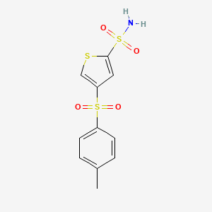 molecular formula C11H11NO4S3 B13967748 4-(4-Methylphenyl)sulfonylthiophene-2-sulfonamide CAS No. 128348-32-3