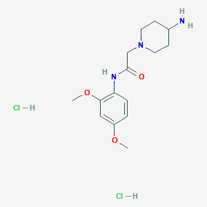 molecular formula C15H25Cl2N3O3 B1396779 2-(4-氨基哌啶-1-基)-N-(2,4-二甲氧基苯基)乙酰胺二盐酸盐 CAS No. 1332530-10-5