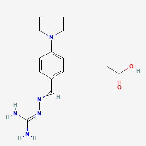 molecular formula C14H23N5O2 B13967790 Acetic acid;2-[[4-(diethylamino)phenyl]methylideneamino]guanidine 