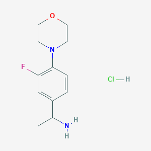 molecular formula C12H18ClFN2O B1396780 [1-(3-氟-4-吗啉-4-基苯基)乙基]胺盐酸盐 CAS No. 1332529-16-4