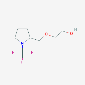 molecular formula C8H14F3NO2 B13967807 2-((1-(Trifluoromethyl)pyrrolidin-2-yl)methoxy)ethanol 