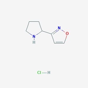 molecular formula C7H11ClN2O B1396785 3-吡咯烷-2-基异恶唑盐酸盐 CAS No. 1332528-62-7
