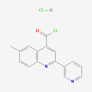 B1396790 6-Methyl-2-(pyridin-3-yl)quinoline-4-carbonyl chloride hydrochloride CAS No. 1332529-35-7