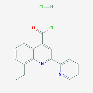 B1396791 8-Ethyl-2-(pyridin-2-yl)quinoline-4-carbonyl chloride hydrochloride CAS No. 1332530-99-0