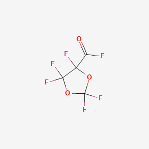 molecular formula C4F6O3 B13967914 2,2,4,5,5-pentafluoro-1,3-dioxolane-4-carbonyl Fluoride CAS No. 70411-10-8