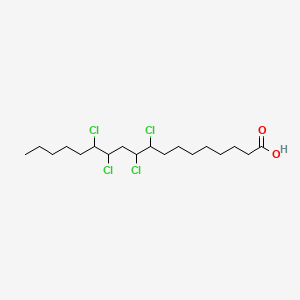 molecular formula C18H32Cl4O2 B13967977 9,10,12,13-Tetrachlorooctadecanoic acid CAS No. 26533-39-1