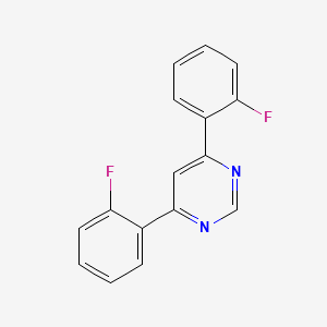 molecular formula C16H10F2N2 B13968004 4,6-Bis(2-fluorophenyl)pyrimidine 