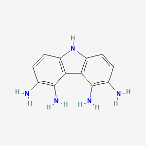 molecular formula C12H13N5 B13968009 9H-Carbazole-3,4,5,6-tetramine CAS No. 866359-94-6