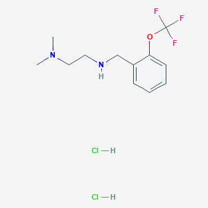 molecular formula C12H19Cl2F3N2O B1396802 N,N-二甲基-N'-[2-(三氟甲氧基)苄基]-乙烷-1,2-二胺二盐酸盐 CAS No. 1328641-59-3