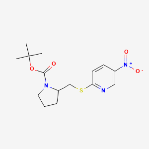 2-(5-Nitro-pyridin-2-ylsulfanylmethyl)-pyrrolidine-1-carboxylic acid tert-butyl ester