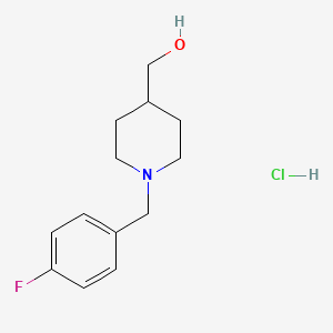 molecular formula C13H19ClFNO B1396806 [1-(4-氟苄基)哌啶-4-基]甲醇盐酸盐 CAS No. 1332528-57-0