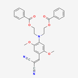 Propanedinitrile, ((4-(bis(2-(benzoyloxy)ethyl)amino)-2,5-dimethoxyphenyl)methylene)-