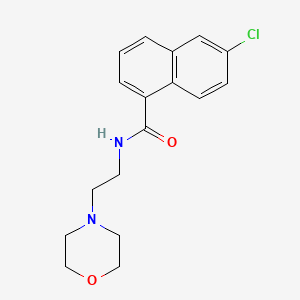 molecular formula C17H19ClN2O2 B13968076 1-Naphthalenecarboxamide, 6-chloro-N-(2-morpholinoethyl)- CAS No. 50341-95-2