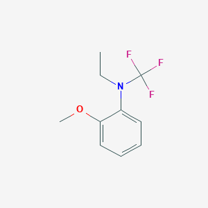 molecular formula C10H12F3NO B13968111 N-ethyl-2-methoxy-N-(trifluoromethyl)aniline 