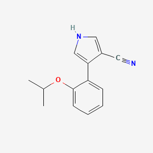 molecular formula C14H14N2O B13968125 4-{2-[(Propan-2-yl)oxy]phenyl}-1H-pyrrole-3-carbonitrile CAS No. 87388-22-5