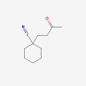 molecular formula C11H17NO B13968149 1-(3-Oxobutyl)cyclohexane-1-carbonitrile CAS No. 58422-83-6