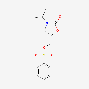 molecular formula C13H17NO5S B13968203 3-(1-Methylethyl)-5-[[(phenylsulfonyl)oxy]methyl]-2-oxazolidinone CAS No. 1182705-22-1