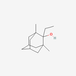 molecular formula C14H24O B13968204 2-Ethyl-1,3-dimethyltricyclo[3.3.1.1~3,7~]decan-2-ol CAS No. 388087-87-4