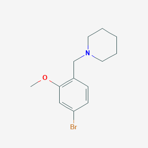 molecular formula C13H18BrNO B1396822 1-(4-Bromo-2-methoxybenzyl)-piperidine CAS No. 1200130-99-9