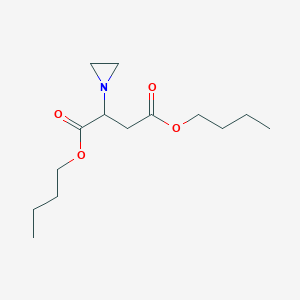 molecular formula C14H25NO4 B13968229 Dibutyl 2-(aziridin-1-yl)butanedioate CAS No. 30862-24-9