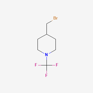 molecular formula C7H11BrF3N B13968237 4-(Bromomethyl)-1-(trifluoromethyl)piperidine 