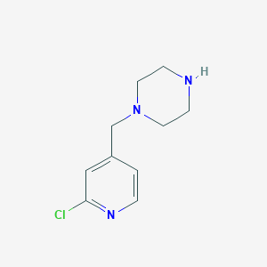 molecular formula C10H14ClN3 B1396825 1-[(2-Chloropyridin-4-yl)methyl]piperazine CAS No. 1204701-53-0