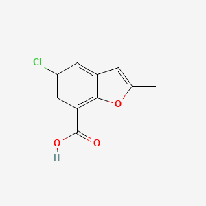 5-Chloro-2-methyl-7-benzofurancarboxylic acid